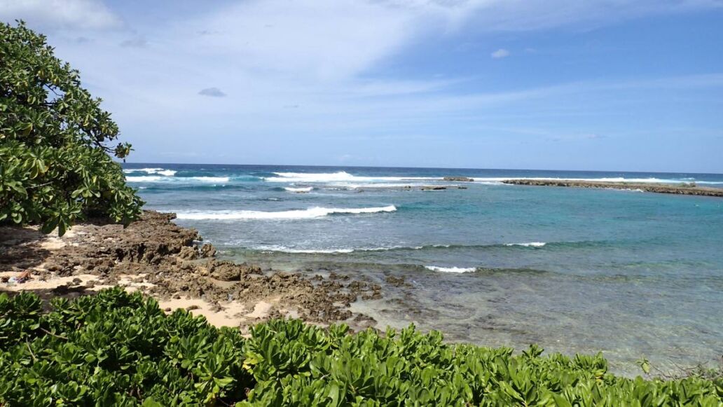 Kuilima Cove Beach at Turtle Bay, Oahu Island North Shore, Hawaii.