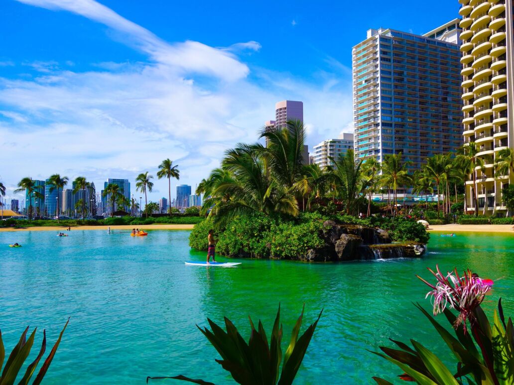 Waikiki Beach Magic Island Lagoon Hawaii