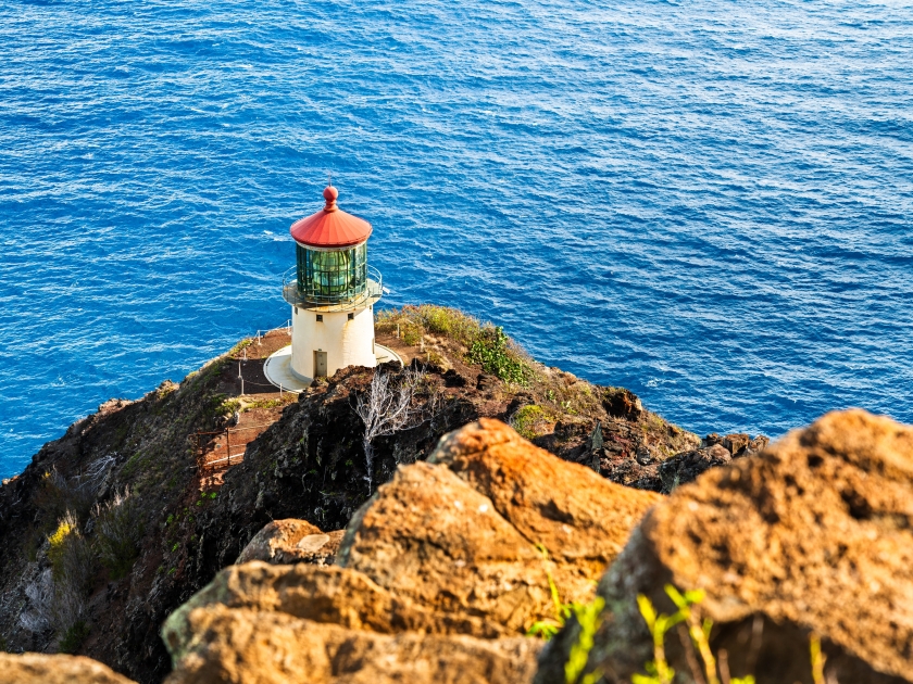 Makapu'u Lighthouse on O'ahu Island in Hawaii