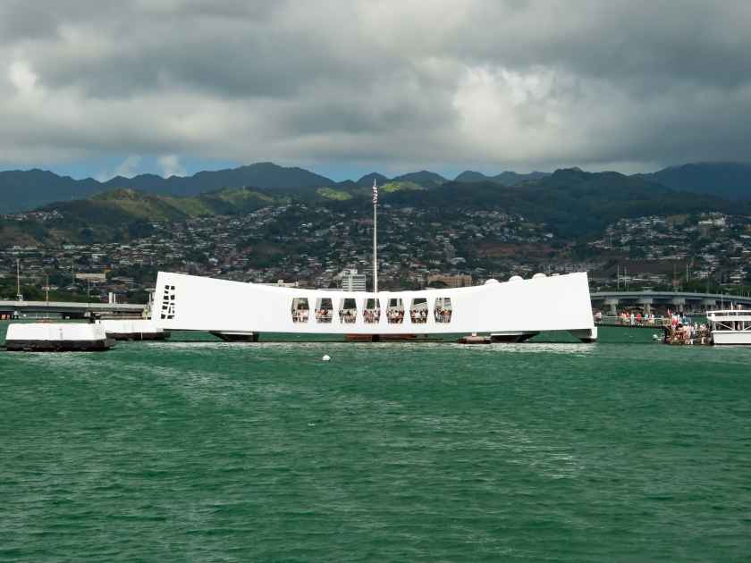 USS Arizona Memorial in Pearl Harbor in Honolulu Hawaii