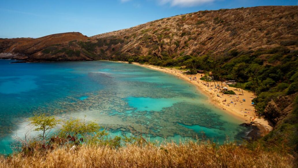 Beautiful Hanauma Bay Nature Preserve in Oahu Hawaii