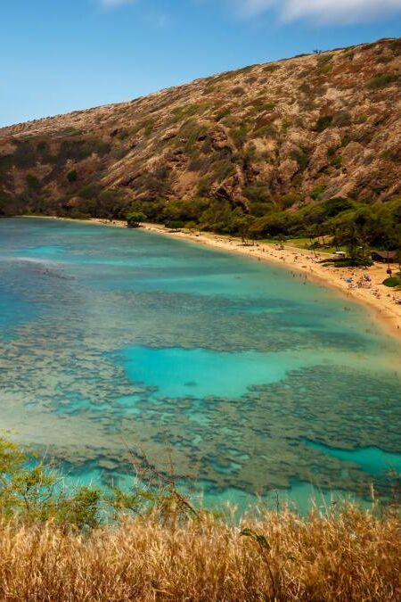 Beautiful Hanauma Bay Nature Preserve in Oahu Hawaii