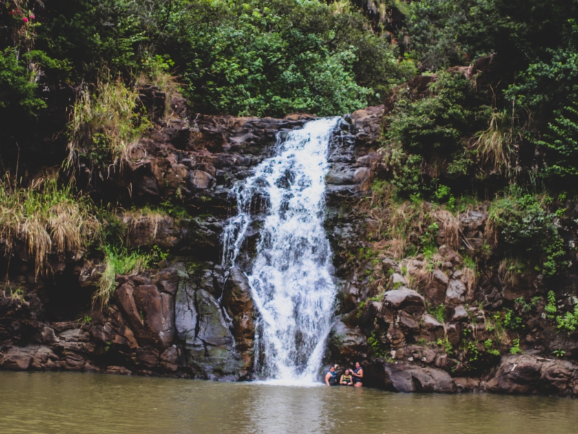 Waimea waterfall in Oahu