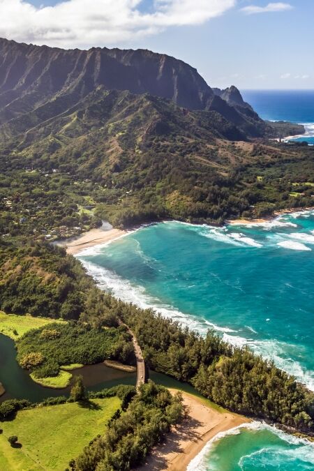 Helicopter tour of Kauai, Hawaii