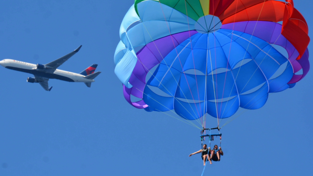 Parasail up to 1000ft in the air solo or tandem