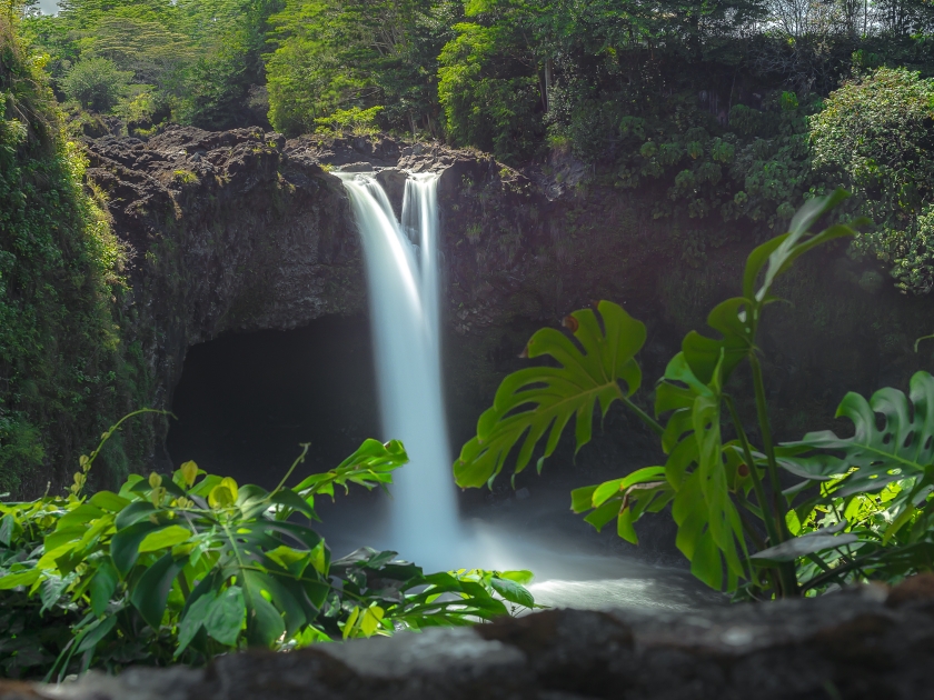 Rainbow Falls in Big Island, Hawaii USA
